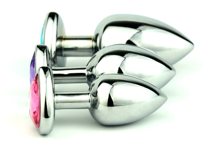 Coloured Heart-Shaped Anal Plugs