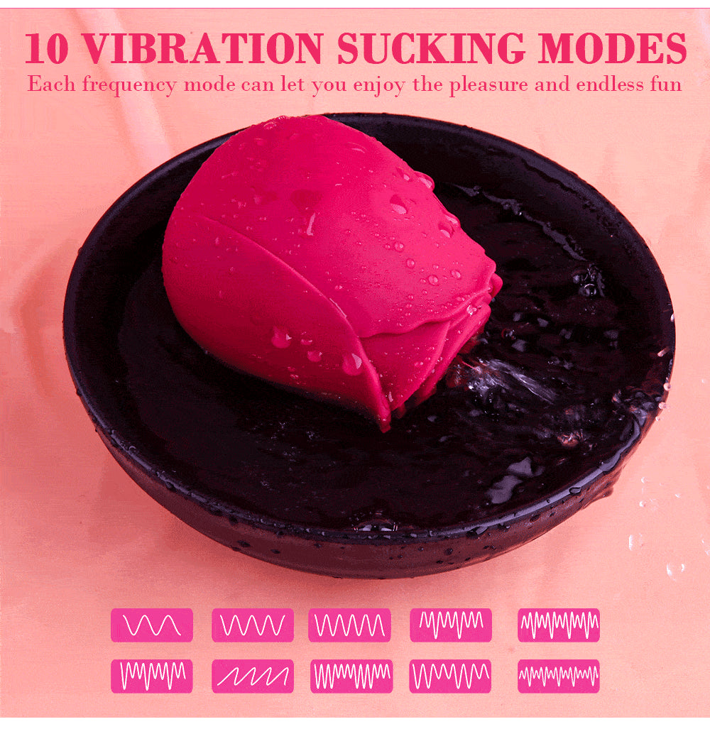 Rose Shape Vaginal Sucking Vibrator