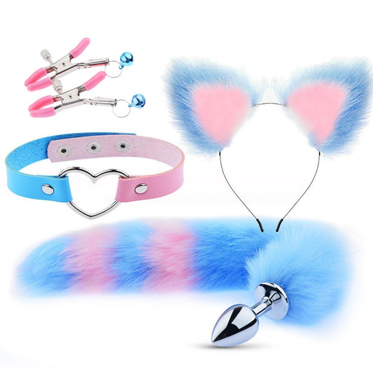 Posterior Anal Plugs Fox Tail 4 Pcs Set