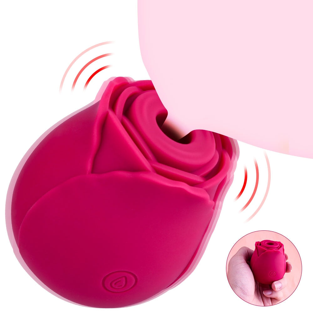 Rose Shape Vaginal Sucking Vibrator